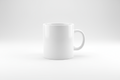 White mug on a white background